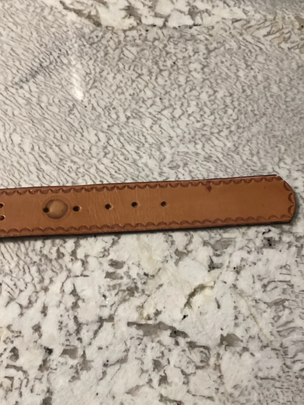 Vintage Tooled Leather Braided Belt Boho Western - Size 36